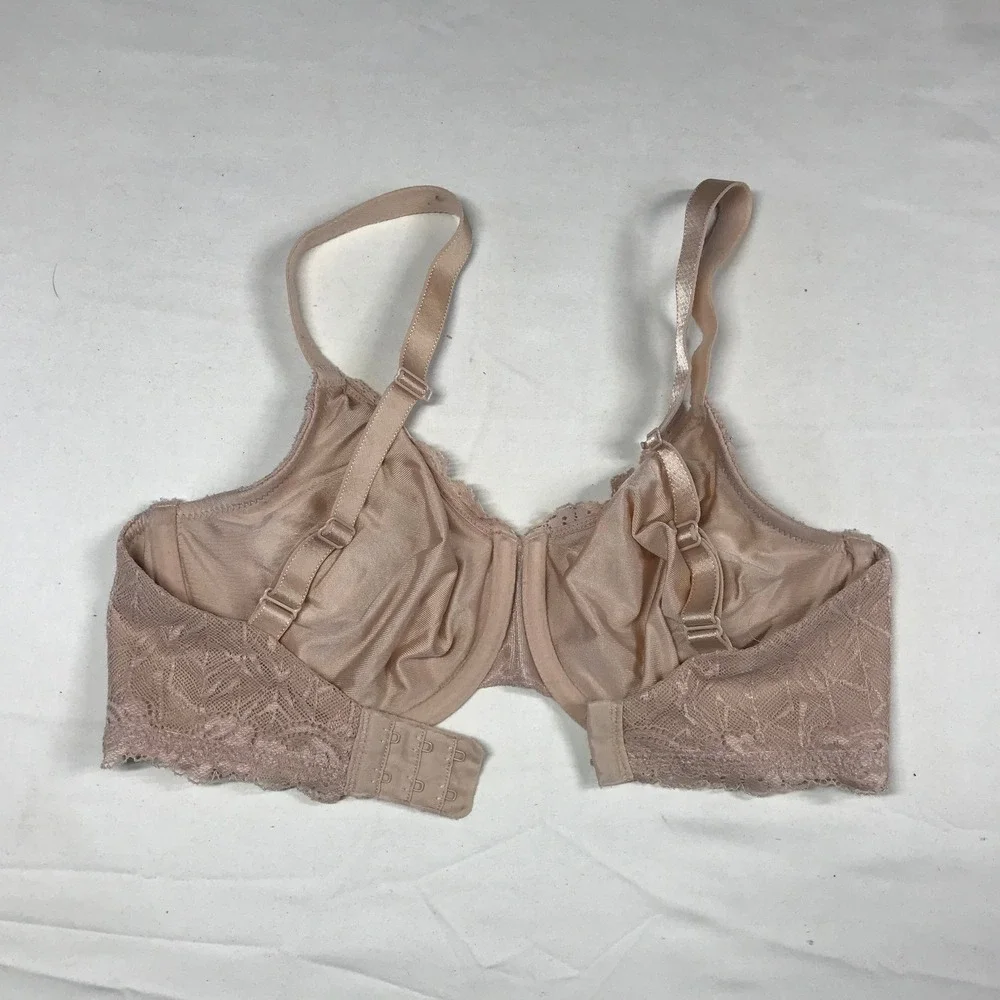 Wacoal Lace Underwire Bra Nude Beige 32DDD 855295 Full Coverage Lace Bra